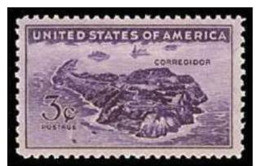 1944 USA Corregidor, Manila Bay Stamp Sc#925 Island World War Ship - Ongebruikt