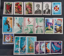 Polynésie Année Complète 1971 20 Timbres* Avec PA - Volledig Jaar