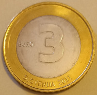 2011 - Slovenia 3 Euro - Repubblica   ----- - Slovenië
