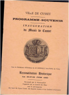 CUSSET ALLIER 1980 INAUGURATION DU MUSEE PROGRAMME SOUVENIR + 4 DESSINS DU CLOCHER ET DE L EGLISE - Auvergne