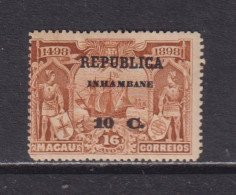 INHAMBANE - 1913  10c On 16a  Hinged Mint - Inhambane