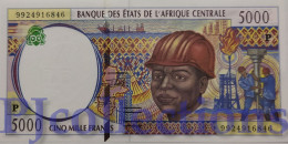 CENTRAL AFRICAN STATES 5000 FRANCS 1999 PICK 604Pe UNC - Central African Republic