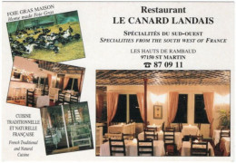 971. Gf. SAINT-MARTIN. Les Hauts De Rambaud. Restaurant Le Canard Landais. 4 Vues - Saint Martin