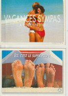 PLAISIRS  DE  LA PLAGE  ! !    4  C P M   DIVERSES  ( 23 / 7 / 3  ) - Verzamelingen & Kavels