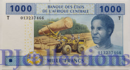 CENTRAL AFRICAN STATES 1000 FRANCS 2001 PICK 107Ta UNC - Central African Republic