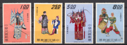 Taiwan, 1970, Chinese Opera, Virtues, MNH, Michel 770-773 - Neufs