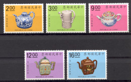 Taiwan, 1991, Tea Pots, Artefacts, Art, MNH, Michel 1947-1951 - Unused Stamps