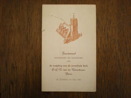 Merelbeke - Flora - Menu - 1954 - Inwijding Kerk - Merelbeke