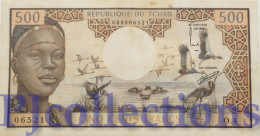 CHAD 500 FRANCS 1974 PICK 2a VF+ - Tchad