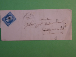 BU20 FRANCE BELLE LETTRE 1862   MERY A ROMILLY SEINE +N°14 + AFF .INTERESSANT+ - 1853-1860 Napoléon III