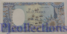CHAD 1000 FRANCS 1989 PICK 10Aa AU/UNC - Tsjaad