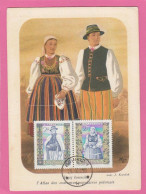 Pologne - Carte Maximum - Costumes Populaires Polonais (YT N°1011 1012) - Maximumkaarten