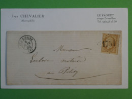 BU20 FRANCE BELLE LETTRE 1869 PETIT BUREAU GYE  A POLISY  +N°21  ++ AFF .INTERESSANT+ - 1862 Napoleon III