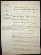 DOCUMENT PUY DE DOME / ENVAL CREATION DU BUREAU TELEGRAPHIQUE 1908 - Manuscrits