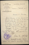 DOCUMENT PUY DE DOME / LES ECHANDELYS REMPLACEMENT DU PORTEUR DE DEPECHES TELEGRAPHIQUES 1928 - Manuscrits