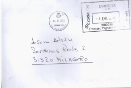 ZARAGOZA OP CON FRANQUEO PAGADO EN OFICINA - Cartas & Documentos