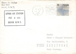 CANADA - MAIL 1973 INUVIK, NWT > GERMANY / ZG135 - Lettres & Documents