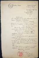 DOCUMENT PUY DE DOME / LES ECHANDELYS POSE DE LA LIGNE TELEPHONIQUE 1908 - Manuscrits