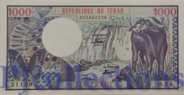 CHAD 1000 FRANCS 1980 PICK 7 AUNC - Tchad