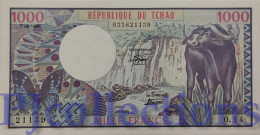 CHAD 1000 FRANCS 1980 PICK 7 AUNC - Chad