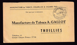 464/39 -- CANTONS DE L'EST - Carte Port Payé Destinataire SOURBRODT 1951 Vers THUILLIES - Commande TABACS Gallot - Portofreiheit