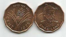 Swaziland 1 Cent 1975. KM#21 FAO High Grade - Swasiland