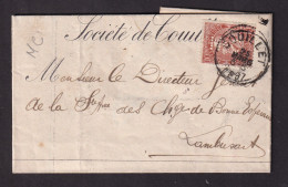 473/39 -- PERFINS/PERFORES - TP Fine Barbe No 57 M.C. Sur Lettre Société De Marcinelle Couillet COUILLET 1897 - 1863-09