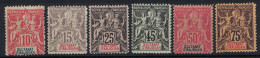ANJOUAN - TYPE GROUPE - FAUX DE FOURNIER - 6 TIMBRES NEUFS SANS CHARNIERE - N°8,11,12,14,15,18. - Unused Stamps