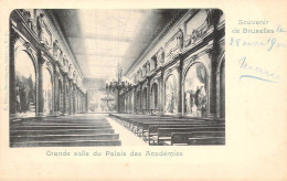 BELGIQUE - BRUXELLES - Souvenir De Bruxelles - Grande Salle Du Palais Des Académies - Carte Postale Ancienne - Andere & Zonder Classificatie