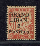 Grand Liban. 1924. Taxe N° 3. Neuf. X. Recto-verso. - Timbres-taxe