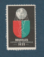 France - Vignette - Bruxelles Exposition Universelle 1935 - Filatelistische Tentoonstellingen