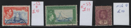 GILBERT & ELLICE ISLANDS 1912/1939 3 DIFFERENT USED STAMPS S.G. No 16, 52, 53 - Gilbert- Und Ellice-Inseln (...-1979)