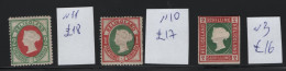 HELIGOLAND 1869/1875 3 DIFFERENT MH STAMPS S.G. No 3, 10, 11 AND VALUE GBP 51,00 - Heligoland (1867-1890)