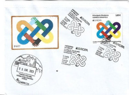 ANDORRA EUROPA 2023. PAZ. El Correo Español. FDC / SPD - Lettres & Documents