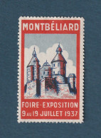 France - Vignette - Foire Exposition De Montbéliard - 1937 - Expositions Philatéliques