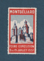 France - Vignette - Foire Exposition De Montbéliard - 1937 - Filatelistische Tentoonstellingen