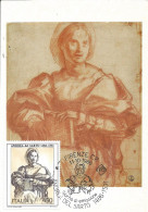 ITALIE - CARTE MAXIMUM - Yvert N° 1728 - FEMME ASSISE - OEUVRE D'Andrrea Del SARTO - Cartoline Maximum