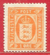 Danemark Service N°11 1ö Orange 1915 * - Dienstzegels