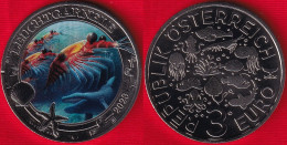 Austria 3 Euro 2023 "Marine Life - Antarctic Krill" Colored UNC - Oesterreich