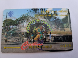 ST KITTS & NEVIS  / CARNIVAL AT CHRISTMAS 3  / GPT CARD $10,-  16CSKA  STK-16A  ONLY 400!!    FINE USED CARD  **13689** - Saint Kitts & Nevis