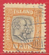 Islande Service N°19 5a Brun-orange & Gris (dentelé 12,5) 1902 O - Dienstmarken