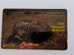 ST VINCENT & GRENADINES  GPT CARD   $ 20,- 3CSVB   STV-3B / CARIB PETROGLYPPH / C&W    Fine Used  Card  **13693 ** - San Vicente Y Las Granadinas