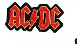 AC/DC PATCH ECUSSON Patch Thermocollant ACDC AC DC Nom Rouge Et Jaune - Objets Dérivés