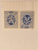 KP8*  50c Bleu. Lion Héraldique. Sur Fragment Avec Charnière. - Tete Beche [KP] & Interpaneles [KT]