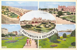 ANGLETERRE - Portsmouth & Southsea - The Promenade - South Parade Gardens - The Dell - Canoe.. - Carte Postale Ancienne - Portsmouth