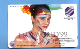 Japan Japon Telefonkarte Phonecard -  Girl Femme Women Frau  Hair World - Personnages