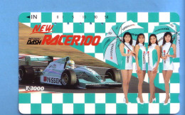 Japan Japon Telefonkarte Phonecard -  Girl Femme Women Frau  Racing Car F 3000 - Personnages