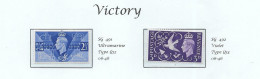 Gb 1946-   Victory  Stamps   SG491/492 (2)   MNH  - See Notes & Scans - Unused Stamps