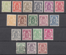 Belgium 1936/1937/1938/1940 Coat Of Arms Lion Selection, Mint Hinged, One Used - Unused Stamps