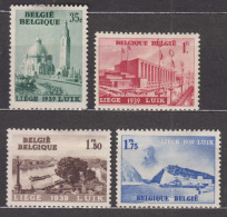 Belgium 1938 Mi#482-485 Mint Hinged - Unused Stamps